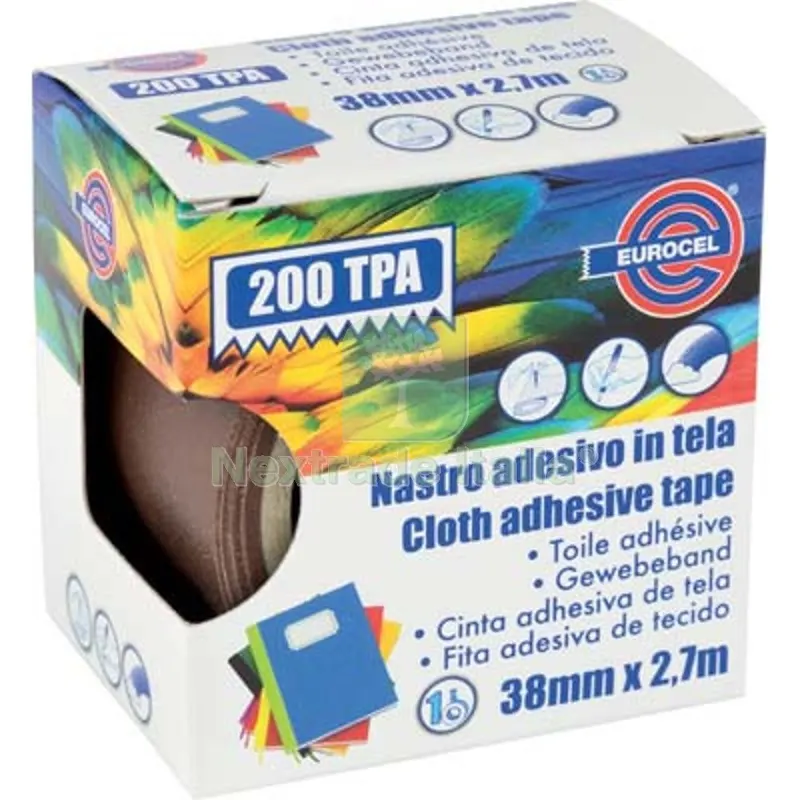 4PZ NASTRO ADESIVO TELATO 200 TPA EUROCEL MARRONE MM 38 ML 2,7 Colore Marrone L CM 270 — Adesivi e sigillanti — rif. FERX.VIR2657899 4PZ NASTRO ADESIVO TELATO 200 TPA EUROCEL MARRONE MM 38 ML 2,7 Colore Marrone L CM 270 — Adesivi e sigillanti — rif. FERX.VIR2657899
