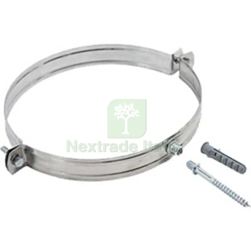 10PZ Collare Reggitubo Acciaio Inox Aisi 304 CM 15 + Tassello — Fascette e collari — rif. FERX.VIR2659280