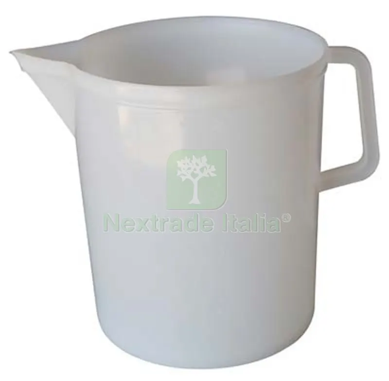 10PZ BOCCALE GRADUATO STEFANPLAST PP BIANCO LT 1 CM 11x13,5 — Attrezzi da giardino — rif. FERX.VIR3111001
