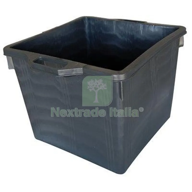 Mastellone Quadrato Nero ICS Ldpe LT 60 CM 48X48 H.CM 37 + Manici CM 48x48x37 — Attrezzi da giardino — rif. FERX.VIR3114604 Mastellone Quadrato Nero ICS Ldpe LT 60 CM 48X48 H.CM 37 + Manici CM 48x48x37 — Attrezzi da giardino — rif. FERX.VIR3114604