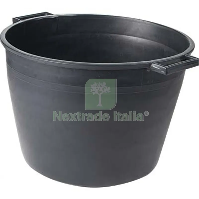 5PZ Cassa Porta Macerie ICS Fondo Tondo PE Nero CM 47 H.CM 33 Litri 40 CM 47x33 LT 40 — Martelli e mazze — rif. FERX.VIR3115002 5PZ Cassa Porta Macerie ICS Fondo Tondo PE Nero CM 47 H.CM 33 Litri 40 CM 47x33 LT 40 — Martelli e mazze — rif. FERX.VIR3115002