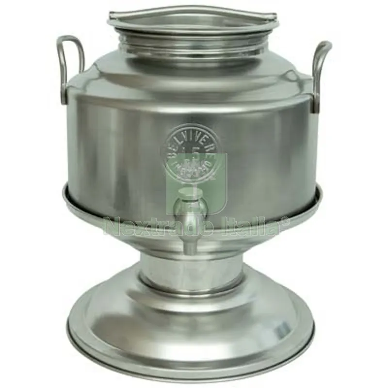 Mini Fustino Graffato Belvivere Inox 18/10 LT 5 CM 24x23 Diametro Pollici 1/2" — Chiodi e graffe — rif. FERX.VIR3231000