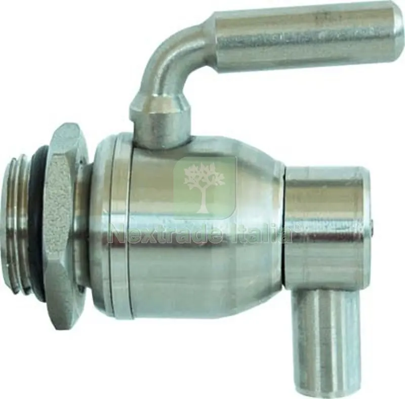 RUBINETTO A SFERA INOX SALVAGOCCIA + GHIERA TORNITO 1/2M DIAMETRO POLLICI 1/2" — Rubinetti e valvole — rif. FERX.VIR3231041