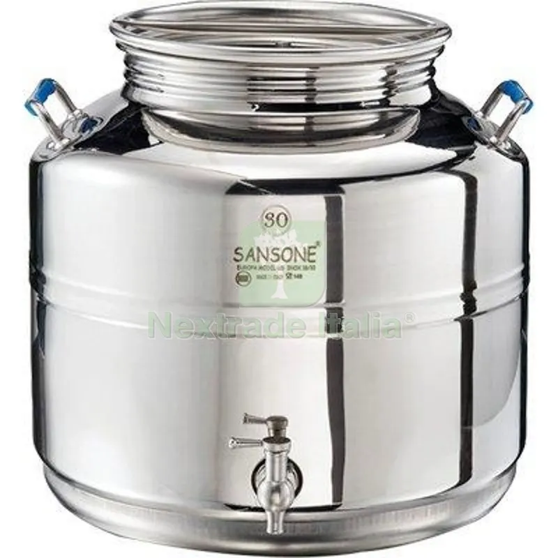 Fustino Saldato Europa Sansone Inox 18/10 LT 30 CM 37x36 Diametro Pollici 1/2" — Casalinghi e organizzazione — rif. FERX.VIR3231630