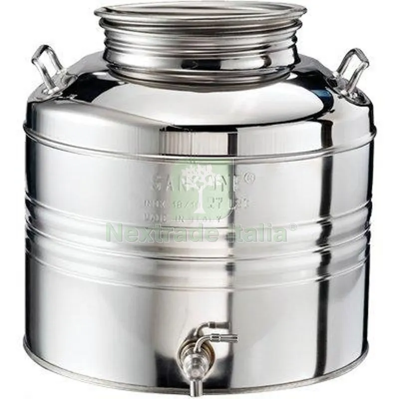 Fustino Graffato Sansone Inox 18/10 LT 30 CM 37x36 Diametro Pollici 1/2" — Chiodi e graffe — rif. FERX.VIR3232130 Fustino Graffato Sansone Inox 18/10 LT 30 CM 37x36 Diametro Pollici 1/2" — Chiodi e graffe — rif. FERX.VIR3232130