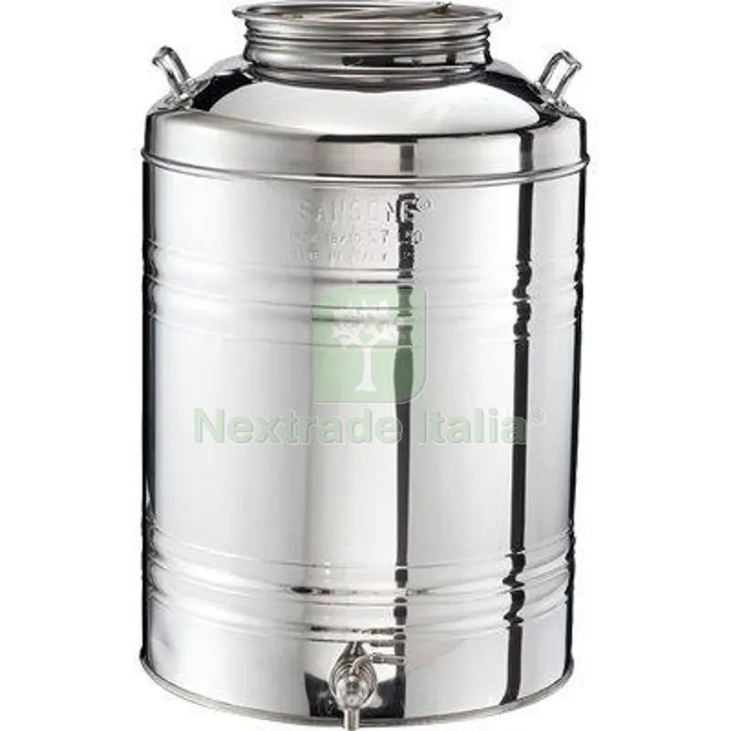 Fustino Graffato Sansone Inox 18/10 LT 50 CM 37x56 Diametro Pollici 1/2" — Chiodi e graffe — rif. FERX.VIR3232150 Fustino Graffato Sansone Inox 18/10 LT 50 CM 37x56 Diametro Pollici 1/2" — Chiodi e graffe — rif. FERX.VIR3232150
