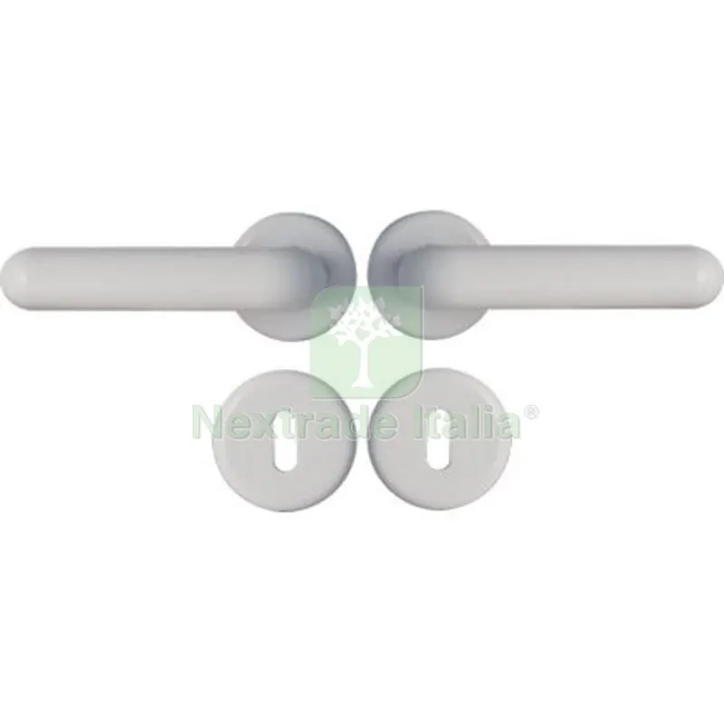 2CF Maniglia King Rosetta Foro Patent Resina Bianca Q8 CF=PZ 2 Colore Bianco — Maniglie e pomelli — rif. FERX.VIR3300145