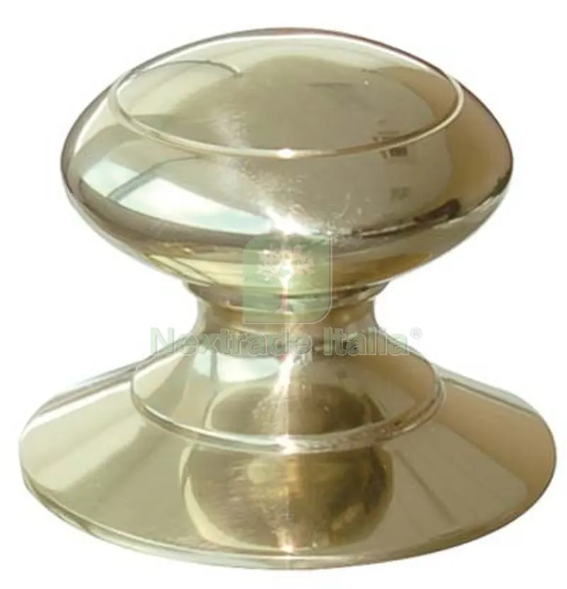 Pomolo x Portone Spagna Cottali Ottone Lucido D.MM 72 Base D.MM 84 Ø Mm 72x84 — Maniglie e pomelli — rif. FERX.VIR3300202