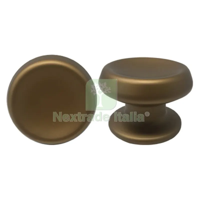 Pomolo x Portone 166 Saguatti Alluminio Bronzo Satinato D.MM 80 Base D.MM 70 Fin Bronzata Opaca Ø Mm 80x70 — Maniglie e pomelli — rif. FERX.VIR3300210