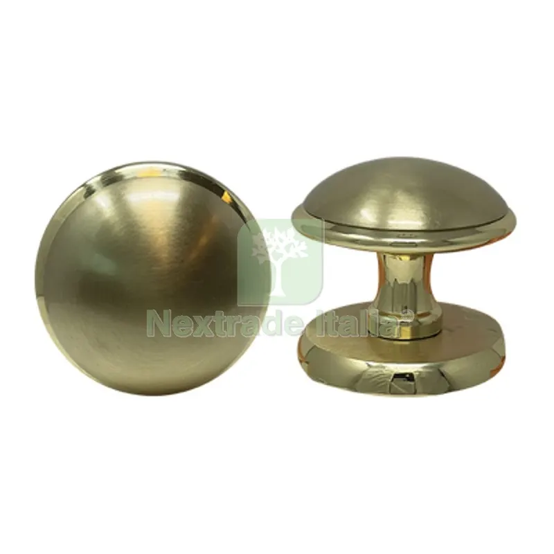 Pomolo x Portone Giada Ottone Oro Satinato D.MM 70 Base D.MM 70 Fin Ottonata Opaca Ø Mm 70x70 — Maniglie e pomelli — rif. FERX.VIR3300225