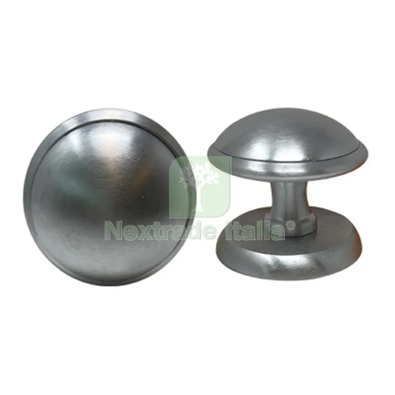 Pomolo x Portone Giada Ottone Cromo Satinato D.MM 70 Base D.MM 70 Fin Cromopaca Ø Mm 70x70 — Profili e angolari decorativi — rif. FERX.VIR3300226