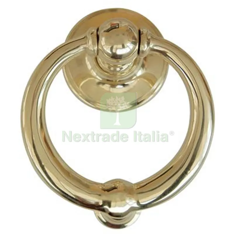 BATTENTE X PORTONE RING COTTALI OTTONE LUCIDO MM 110 — Maniglie e pomelli — rif. FERX.VIR3300280