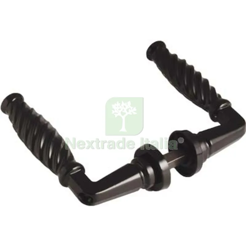 10PZ Maniglia Porta Metallo a Tortiglione Vern Nera Vite in Testa MM 25/33 Q8 — Maniglie e pomelli — rif. FERX.VIR3300507