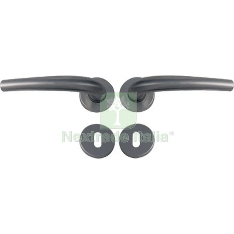 Maniglia Torino Cromo Rosetta Foro Patent Zama Cromo Satinata + Rosetta Q8 CF=PZ 2 — Maniglie e pomelli — rif. FERX.VIR3300654