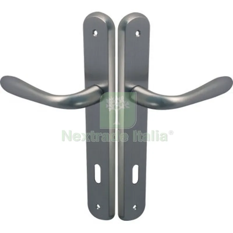 Maniglia Goccia Cromo Placca Foro Patent Zama Cromo Satinata Q8 I.MM 90 CF=PZ 2 — Maniglie e pomelli — rif. FERX.VIR3300667