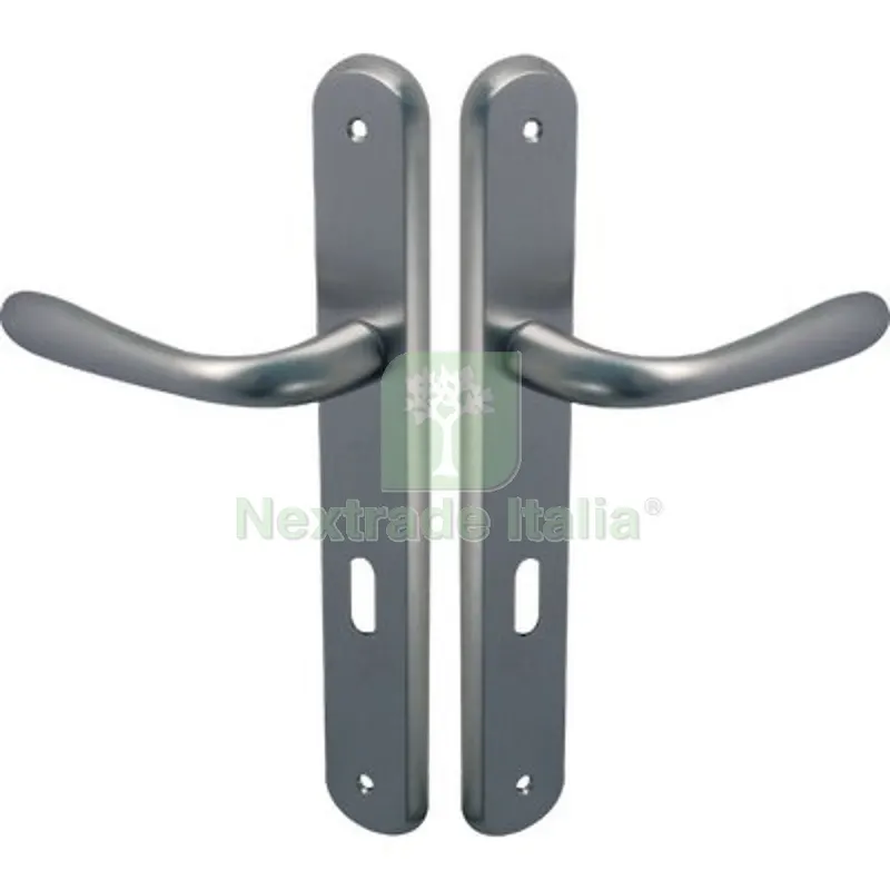 MANIGLIA GOCCIA CROMO PLACCA FORO PATENT ZAMA CROMO SATINATA Q8 I.MM 70 CF=PZ 2 — Maniglie e pomelli — rif. FERX.VIR3300671