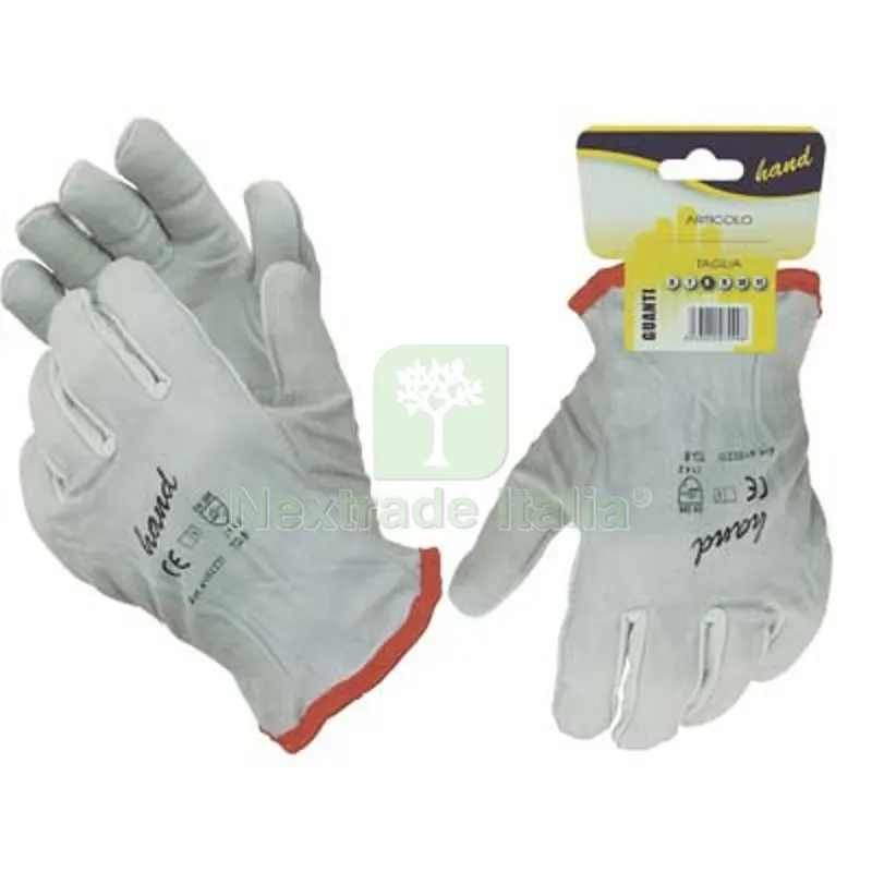 10PAIA GUANTO DRIVER FIORE BOVINO WORKIT BIANCO DORSO CROSTA 8 Taglia 8 — Guanti da lavoro — rif. FERX.VIR4102230