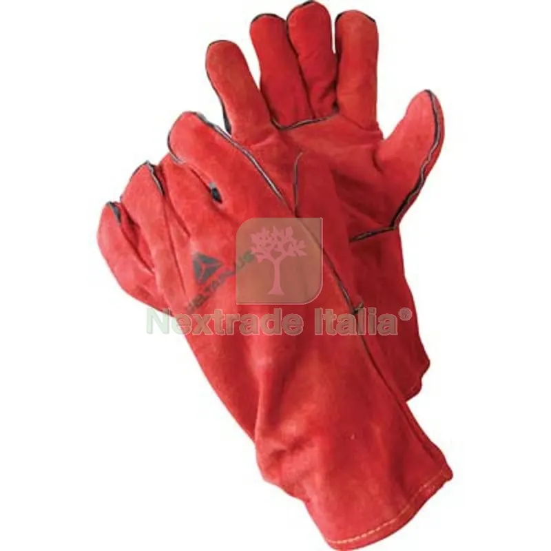 12PAIA Guanto Saldatore Crosta Bovino Rosso 10 H.CM 35 Taglia 10 — Guanti da lavoro — rif. FERX.VIR4102235