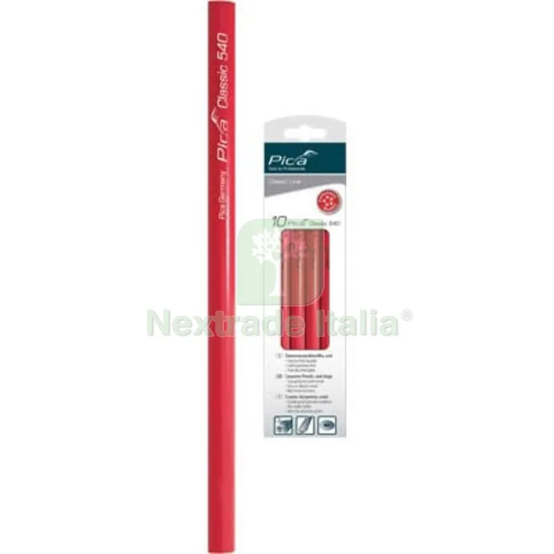 Matita Classic Rossa 540 Pica Mina Tenera CM 24 CF=PZ 10 Colore Rosso — Articoli per ufficio — rif. FERX.VIR4103000 Matita Classic Rossa 540 Pica Mina Tenera CM 24 CF=PZ 10 Colore Rosso — Articoli per ufficio — rif. FERX.VIR4103000