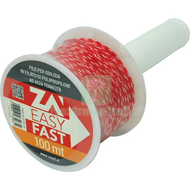 5PZ FILO EDILIZIA BIANCO/ROSSO +RIAVVOLGITORE PPL MT 100 — Martelli e mazze — rif. FERX.VIR4111001