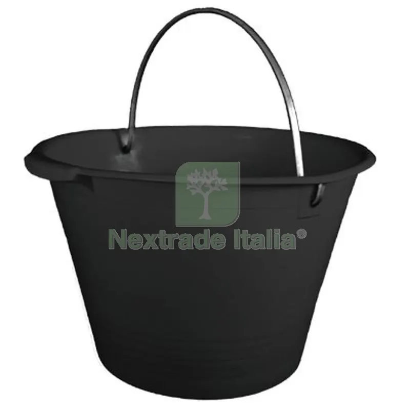 12PZ Secchio Muratore PE Nero D.CM 34 Litri 8 M.FERRO Colore Nero LT 8 — Casalinghi e organizzazione — rif. FERX.VIR4117536