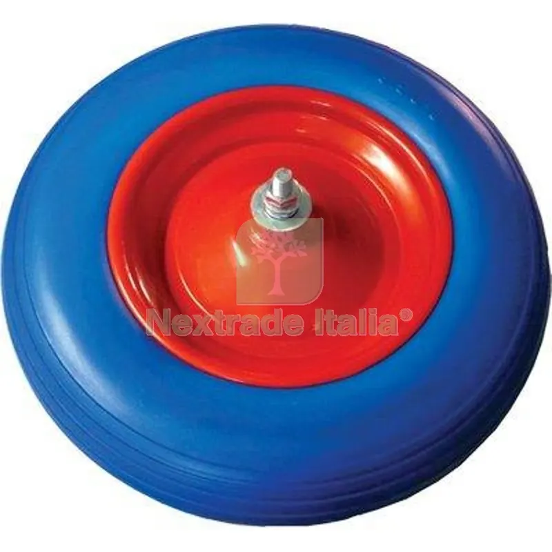 Ruota PU Antiforo x Carriola BPA 3,50X8" Disco Metallo Asse MM 12X170 — Attrezzi da giardino — rif. FERX.VIR4121067