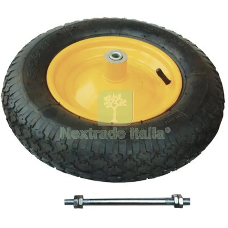 Ruota Pneumatica x Carriola Euro Workit 3.50X8" Disco Metallo Asse MM 12X200 +PFU — Attrezzi da giardino — rif. FERX.VIR4121216 Ruota Pneumatica x Carriola Euro Workit 3.50X8" Disco Metallo Asse MM 12X200 +PFU — Attrezzi da giardino — rif. FERX.VIR4121216