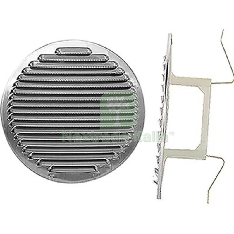 5PZ Bocchetta Aerazione Alluminio Tonda + Molle MM 80/125 Diametro CM 8/12,5 — Griglie e aerazione — rif. FERX.VIR4134301