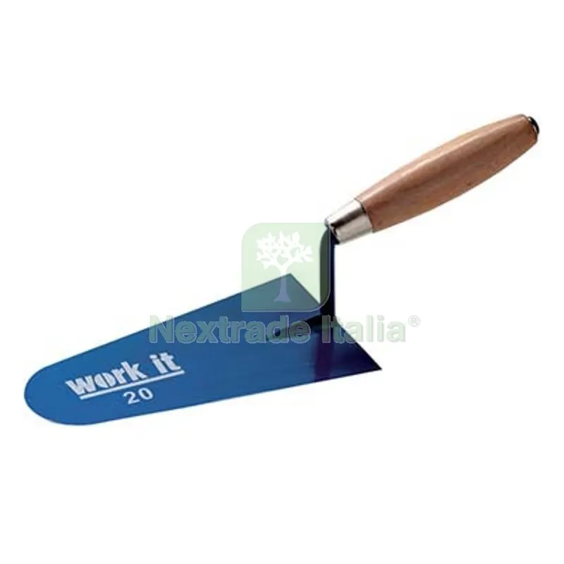 6PZ Cazzuola Punta Tonda Work-IT Ausonia M.LEGNO CM 20 — Utensili muratura — rif. FERX.VIR4135211 6PZ Cazzuola Punta Tonda Work-IT Ausonia M.LEGNO CM 20 — Utensili muratura — rif. FERX.VIR4135211