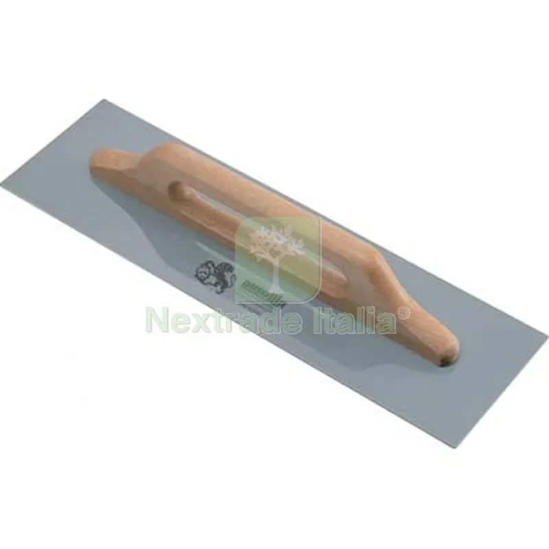 Frattazzo Acciaio Tedesco Ausonia Base Legno MM 120X480 MM 480x120 — Utensili muratura — rif. FERX.VIR4143120