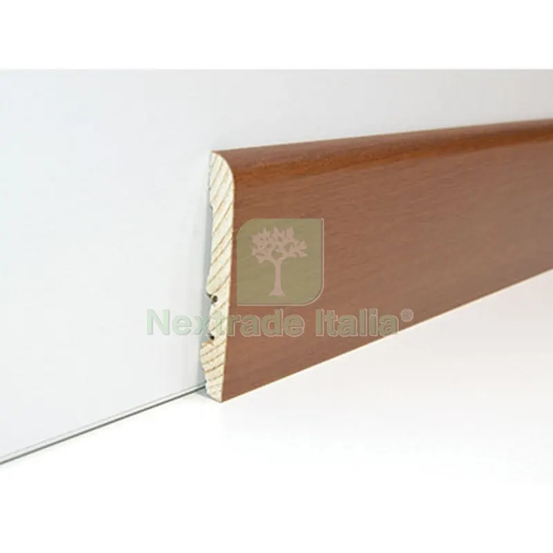 10PZ Battiscopa Liscio Pircher Abete Noce Chiaro MM 10X70 H.MM 2250 L CM 225 MM 70x10 — Profili e angolari decorativi — rif. FERX.VIR4154683