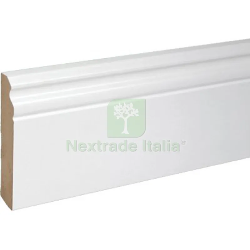 6PZ Battiscopa Barocco Pircher MDF Bianco MM 18X100 H.MM 2250 Colore Bianco L CM 225 MM 100x18 — Profili e angolari decorativi — rif. FERX.VIR4154690 6PZ Battiscopa Barocco Pircher MDF Bianco MM 18X100 H.MM 2250 Colore Bianco L CM 225 MM 100x18 — Profili e angolari decorativi — rif. FERX.VIR4154690