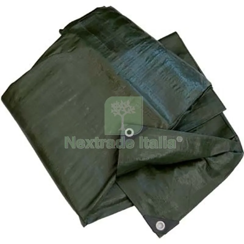 TELONE OCCHIELLATO PE LIGHT VERDE WORKIT GR/MQ 75 MT 5X8 + POLIECO — Teli, sacchi e reti agricole — rif. FERX.VIR4216808