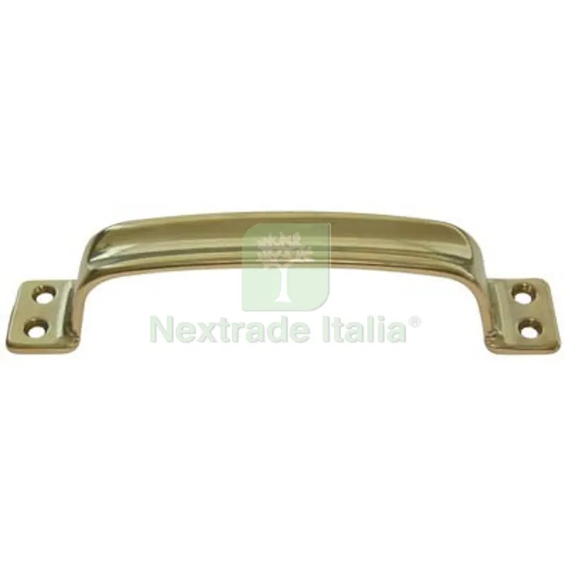 5PZ Maniglietta Mobili Scannellata Ottone Lucido I.MM 140 Fin Ottonata — Maniglie e pomelli — rif. FERX.VIR4244301
