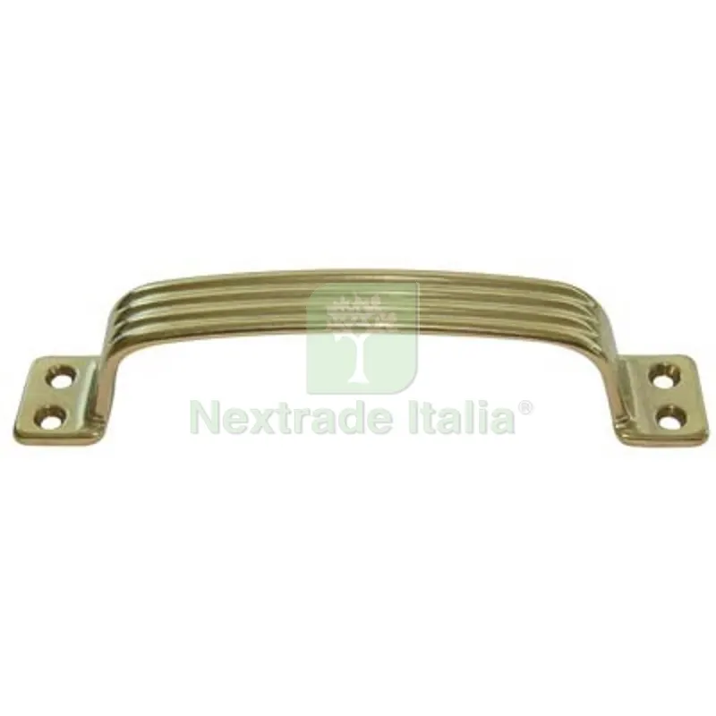 5PZ Maniglietta Mobili Rigata Ottone Lucido I.MM 140 Fin Ottonata — Maniglie e pomelli — rif. FERX.VIR4244302 5PZ Maniglietta Mobili Rigata Ottone Lucido I.MM 140 Fin Ottonata — Maniglie e pomelli — rif. FERX.VIR4244302
