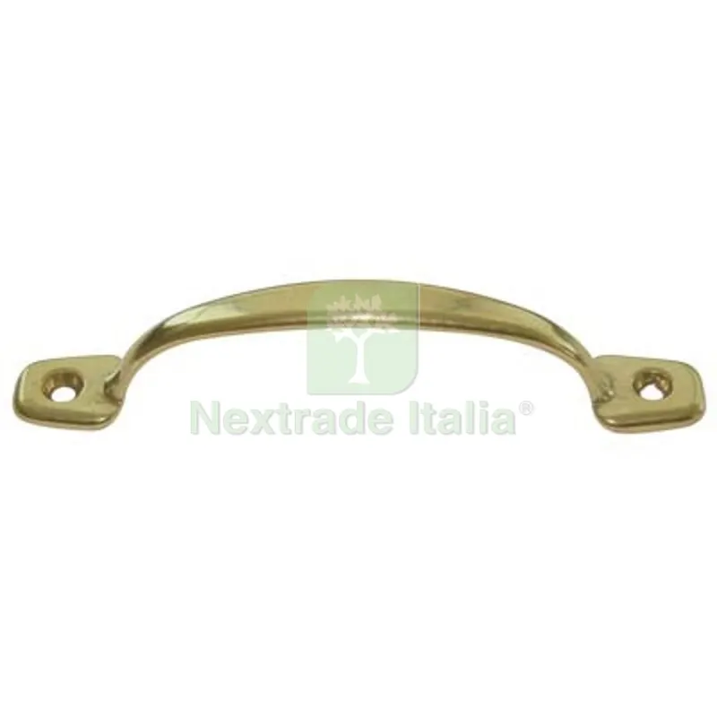 10PZ Maniglietta Ottone x Mobili Lucido I.MM 100 Fin Ottonata — Maniglie e pomelli — rif. FERX.VIR4244311