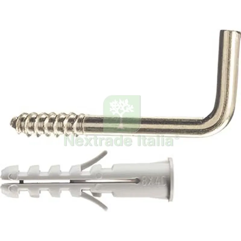 10CF Tassello Nylon EP GO 4 Elematic Gancio Quadro Ottonato CF=PZ 10 MM 4x20 — Tasselli e ancoraggi — rif. FERX.VIR4271701 10CF Tassello Nylon EP GO 4 Elematic Gancio Quadro Ottonato CF=PZ 10 MM 4x20 — Tasselli e ancoraggi — rif. FERX.VIR4271701