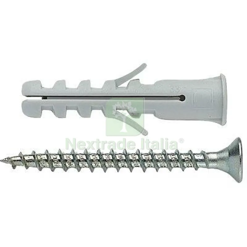 Tassello Nylon EB/VA Elematic Vite TSP Cava PZ Bordato EB/VA 8 CF=PZ 50 MM 8x40 S MM 5 — Tasselli e ancoraggi — rif. FERX.VIR4271733