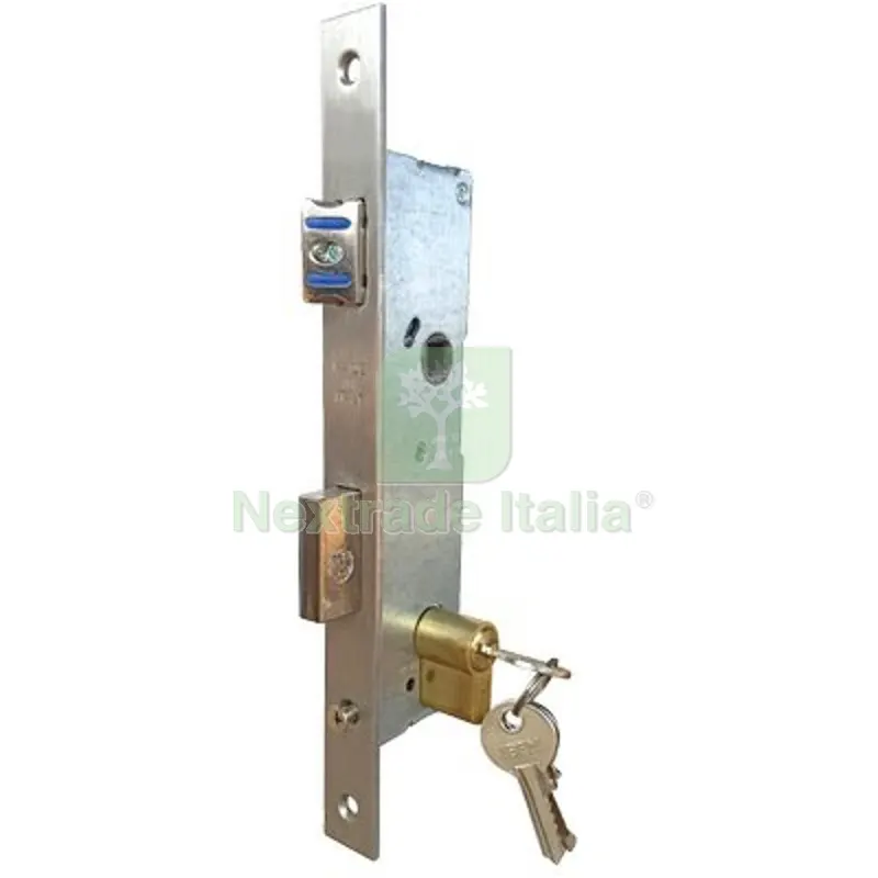 SERRATURA MONTANTE INFILARE 2505 IBFM B.Q ZINC F.MM 22 C.SAG M1+SCR+Q8 E.MM 20 Fin Inox I MM 85 — Serrature e cilindri — rif. FERX.VIR4292410