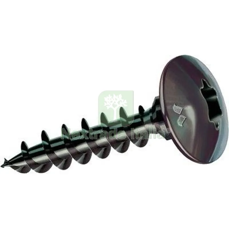 Vite Truciolare FC Panelvit TX Neroplus Mustad Cava TX Filetto Intero MM 6,0X35 CF=PZ 200 — Pannelli e tavole in legno — rif. FERX.VIR4326276