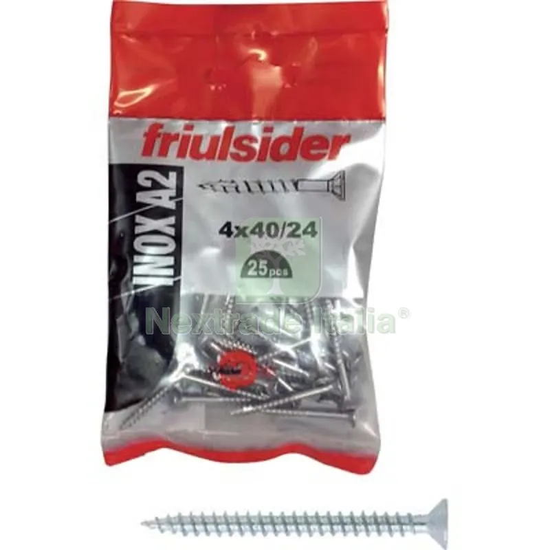 2CF Vite Truciolare TSP Inox A2 Self Friulsider Cava PZ Filetto Intero MM 5,0X60 CF=PZ 25 — Pannelli e tavole in legno — rif. FERX.VIR4327306