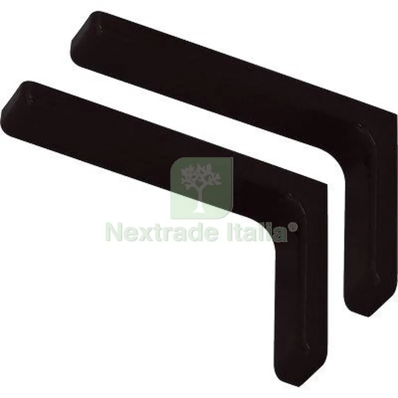 5CF REGGIMENSOLA RICOPERTA LEONARDO BOLIS ACCIAIO/PLASTICA NERO MM 120X80 CF=PZ 2 Colore Nero — Ferramenta per legno e mobili — rif. FERX.VIR4350176