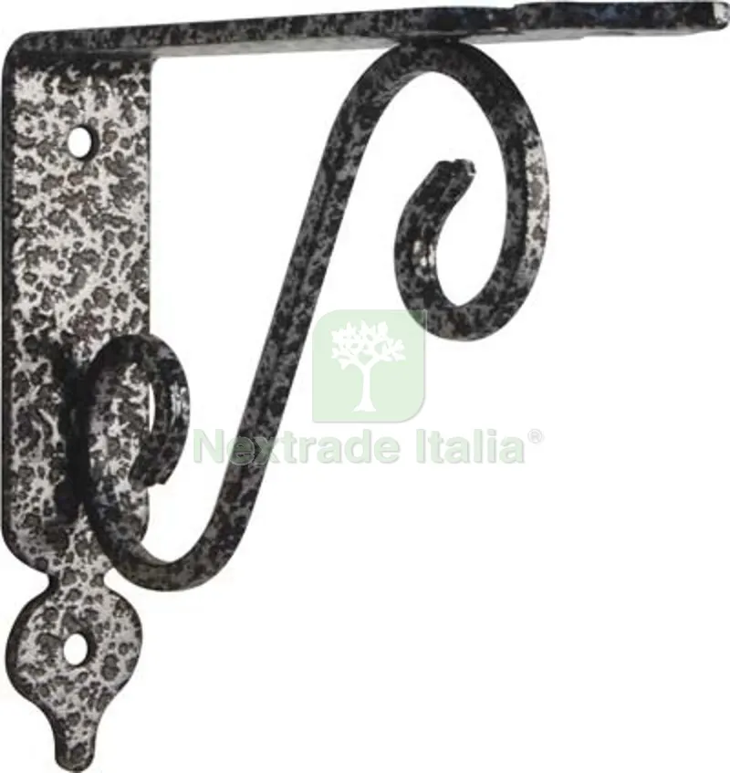 2PZ Reggimensola Toscania Bolis Acciaio Verniciato Nero/Argento MM 140X110 Colore Nero/Argento — Ferramenta per legno e mobili — rif. FERX.VIR4350330