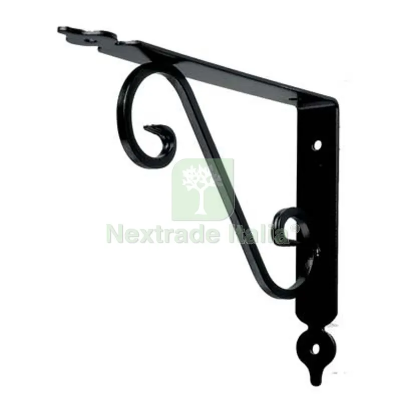 2PZ Reggimensola Toscania Bolis Acciaio Verniciato Nero/Oro MM 140X110 Colore Nero/Oro — Ferramenta per legno e mobili — rif. FERX.VIR4350334