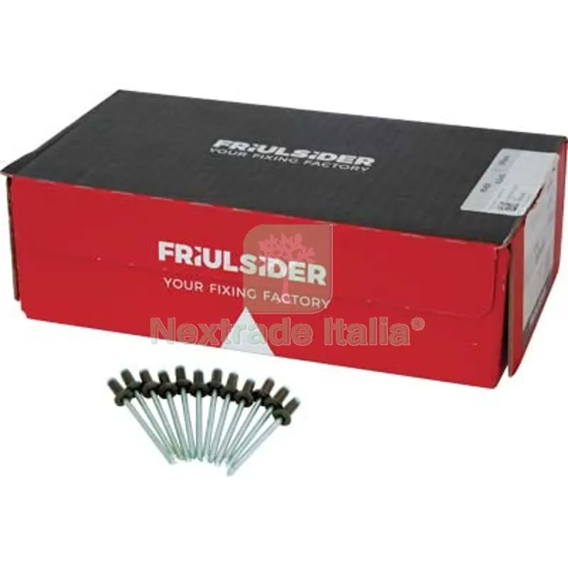 RIVETTO A STRAPPO ALLUMINIO TESTA MORO FRIULSIDER MM 4,0X12 CF=PZ 500 — Punte, frese e dischi — rif. FERX.VIR4363581 RIVETTO A STRAPPO ALLUMINIO TESTA MORO FRIULSIDER MM 4,0X12 CF=PZ 500 — Punte, frese e dischi — rif. FERX.VIR4363581
