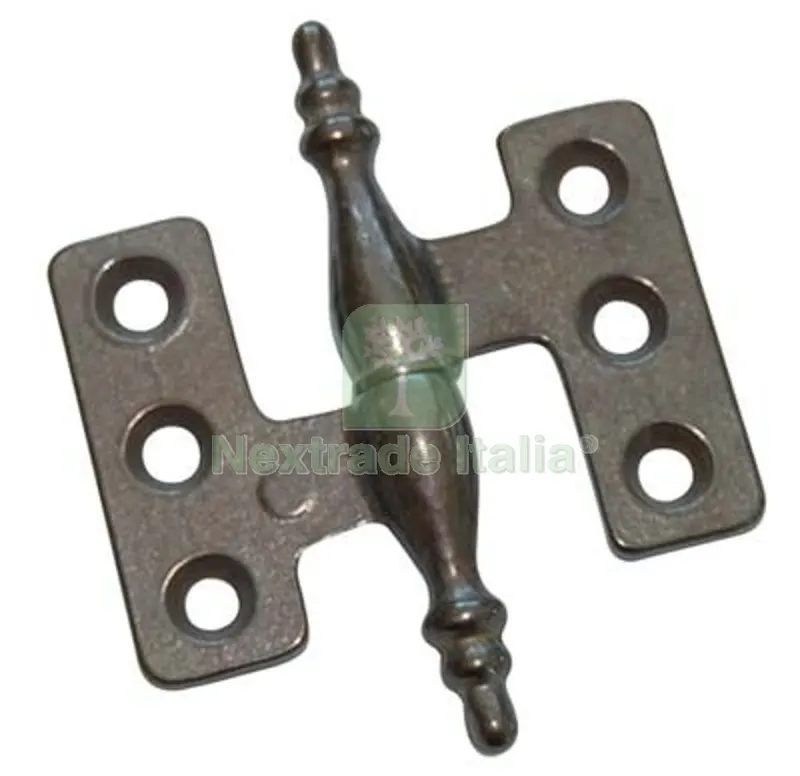 24PZ Cerniera Barocco ALA Piana Ottone Bronzato MM 65X55 SX MN SX — Cerniere e cardini — rif. FERX.VIR4383719