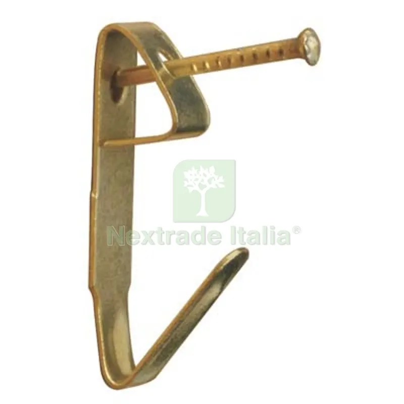 15CF Gancio Quadro a x Singolo Ferro Ottonato CF=PZ 10 N°2 N° 2 — Ferramenta porte e finestre — rif. FERX.VIR4384102