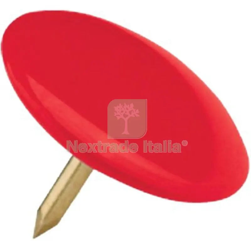 15CF Puntina Disegno Ottonata Testa Plastica Rosso CF=PZ 70 Colore Rosso — Ferramenta porte e finestre — rif. FERX.VIR4384153 15CF Puntina Disegno Ottonata Testa Plastica Rosso CF=PZ 70 Colore Rosso — Ferramenta porte e finestre — rif. FERX.VIR4384153