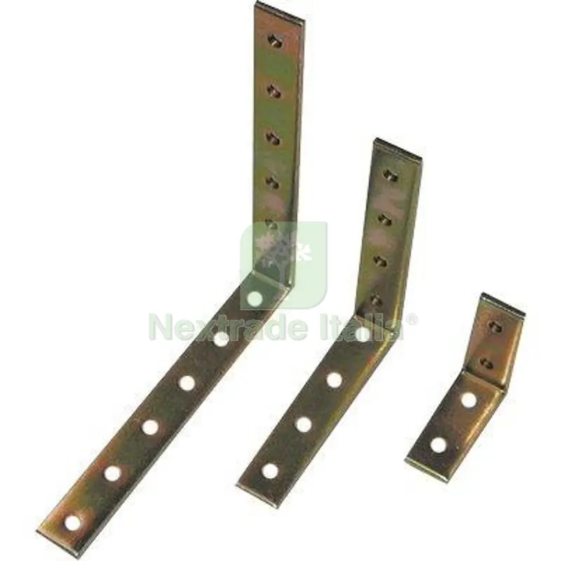 25PZ Angolare Gazebo Rinforzo Piegato 90° Pesante 867 Zincato Giallo S.MM 4,0 MM 100X100X20 — Gazebo e strutture giardino — rif. FERX.VIR4384715