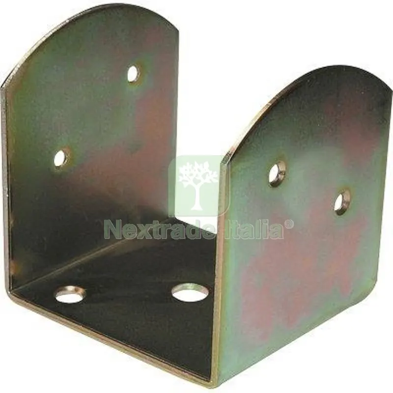 5PZ SUPPORTO GAZEBO A U 838 ZINCATO GIALLO S.MM 3,0 MM 45X80 H.MM 40 MM 45x80x40 — Gazebo e strutture giardino — rif. FERX.VIR4384801